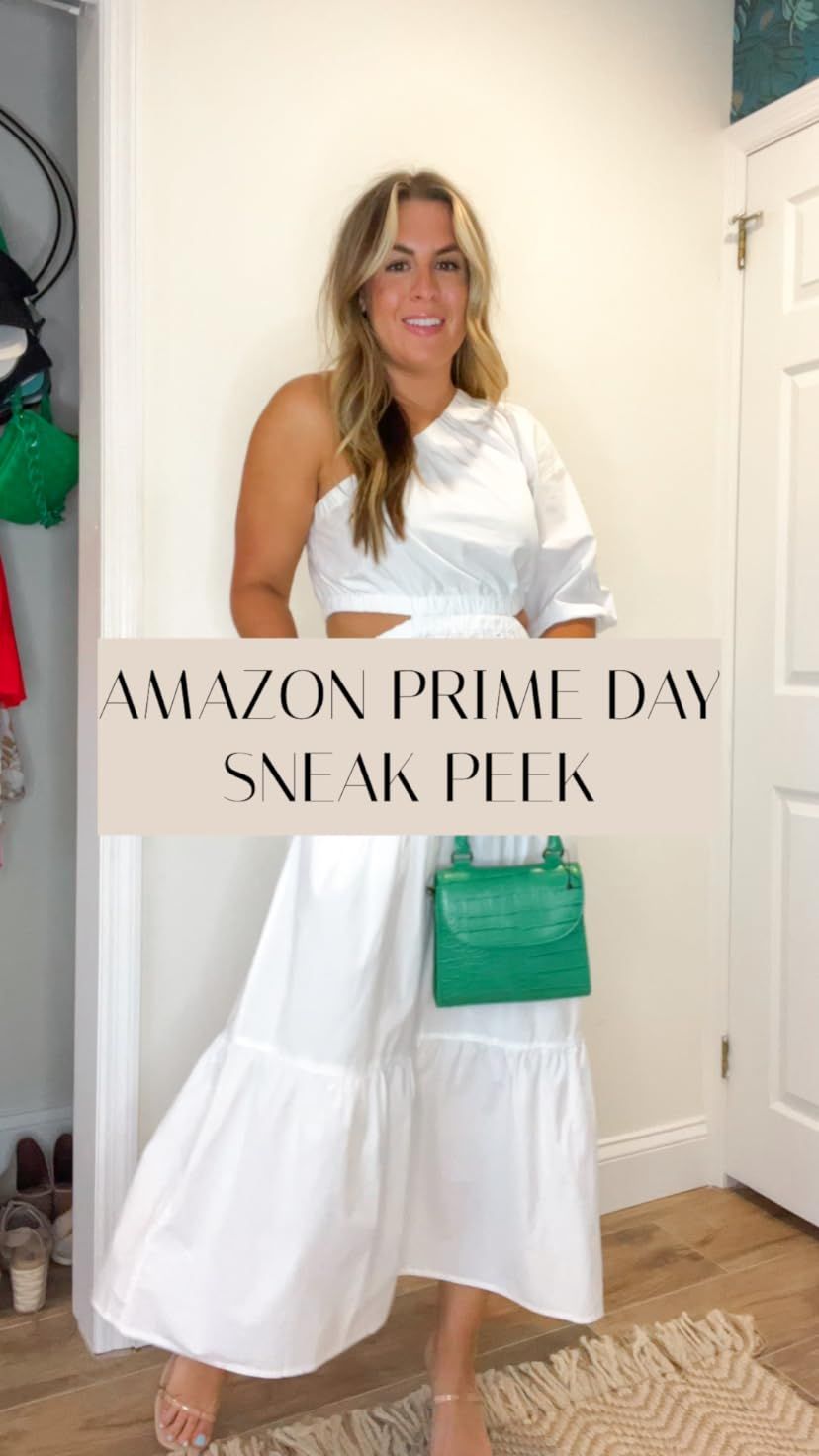 The Drop Women's April One-Shoulder Cutout Tiered Midi Dress | Amazon (US)