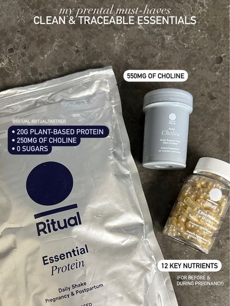 My prental must-haves - clean & traceable. Code JAZZ25 

Prentals: 12 key nutrients. I love that’s it’s only 2 capsules and very easy on the stomach. Then you can add on supplements based on your personal needs

Choline supplement: 550mg of choline! I added this on my 2nd trimester and I feel like it has made such a huge difference! My energy level has been great and it supports my baby’s (and mine!) brain health 

Essential protein powder: 20g of plant based protein + 250mg of choline! This is super helpful in me reaching my protein goals + a great way to get extra choline or mix and match with the supplements if you don’t want to take as many supplements and prefer a shake instead. *I also linked the 18+ version if you prefer to not take additional choline and just want the 20g of protein 

(In my 3rd trimester my goal is now reaching between 600-900 mg of choline)

#LTKBaby #LTKBump