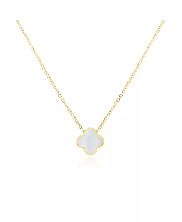 The Lovery Small Mother of Pearl Single Clover Necklace - Macy's | Macy's