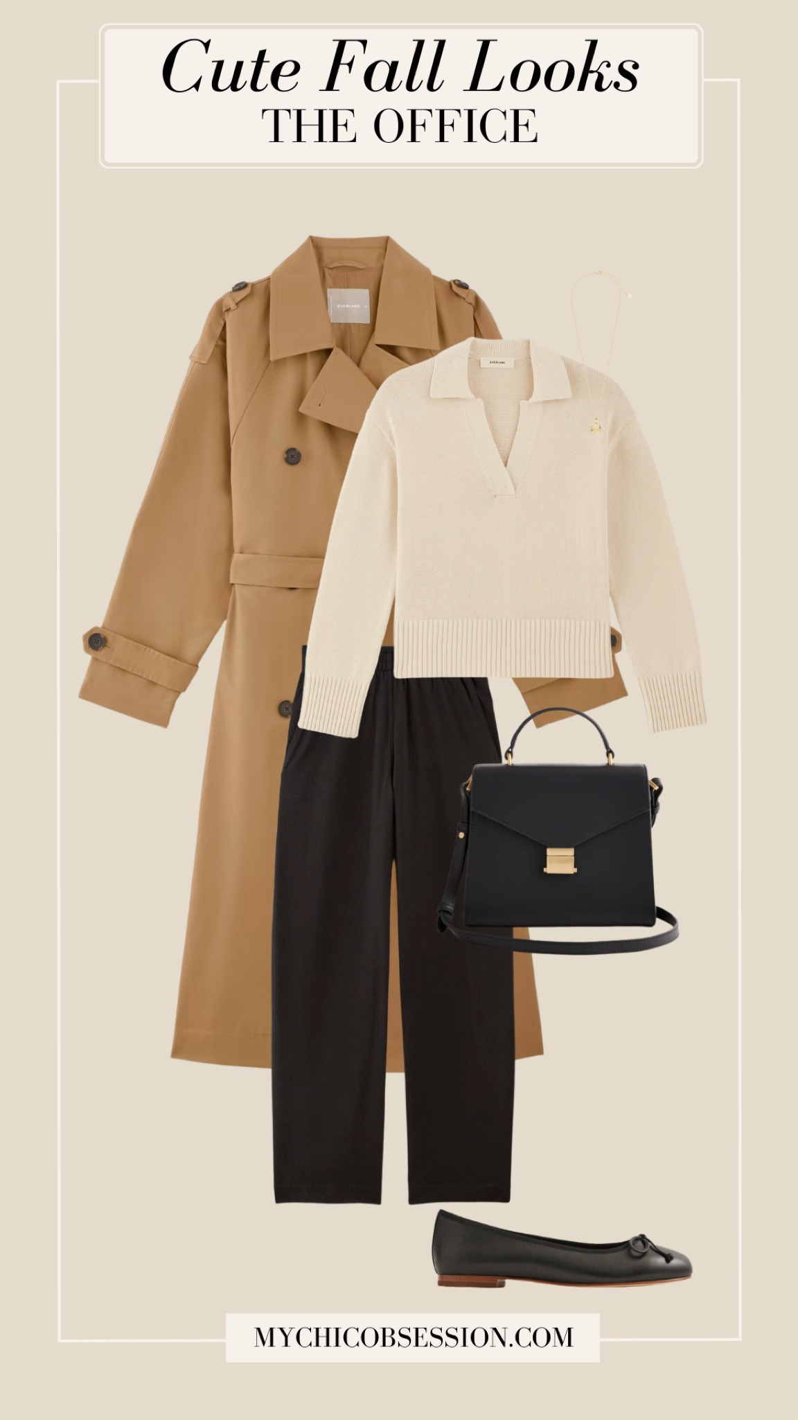 Style a cute fall look for the office with a collared sweater, classic trenchcoat, and comfortable (but chic) pull-on cotton pants. Add a leather crossbody and ballet flats to complete the outfit.

#LTKWorkwear #LTKSeasonal #LTKStyleTip