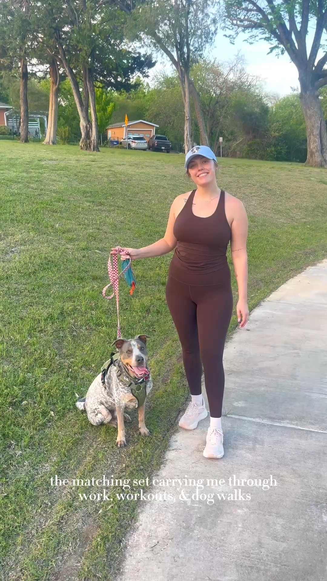 This matching set carried me through a full WFH day, the gym, & a long walk with Oakley 🤎

#workoutset #dogmomlife #gymoutfit #ootd #dallasinfluencer 

#LTKActive #LTKootd #LTKgrwm