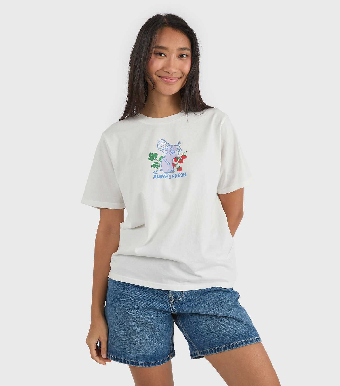 Custard White Disney Ratatouille Printed T-Shirt | New Look | New Look (UK)