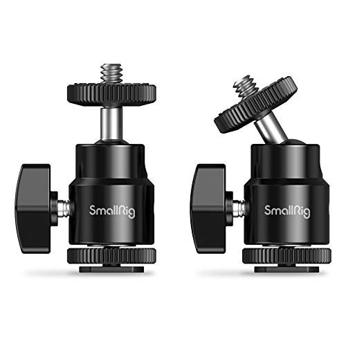 SmallRig 1/4" Camera Hot Shoe Mount, Ballhead Tripod with Additional 1/4" Screw, 2pcs Pack - 2059 | Amazon (US)