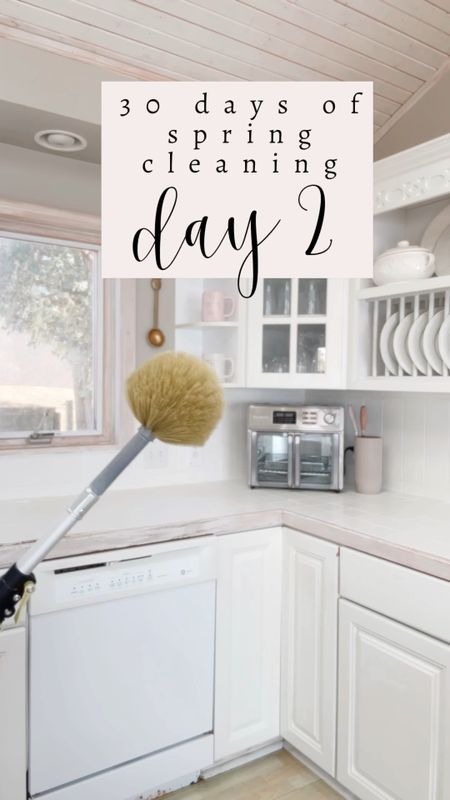 🌸🧼 30 DAYS OF SPRING CLEANING - Day 2: Dust for cobwebs. Target anywhere that cobwebs congregate, including ceilings, corners, light fixtures, skylights, etc. I’m using a sturdy telescoping duster here to reach vaulted ceilings and skylights!

#LTKfindsunder50 #LTKhome #LTKSeasonal