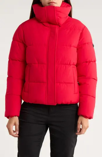 BCBGeneration Water Resistant Puffer Jacket in Lipstick at Nordstrom Rack, Size Xx-Small | Nordstrom Rack