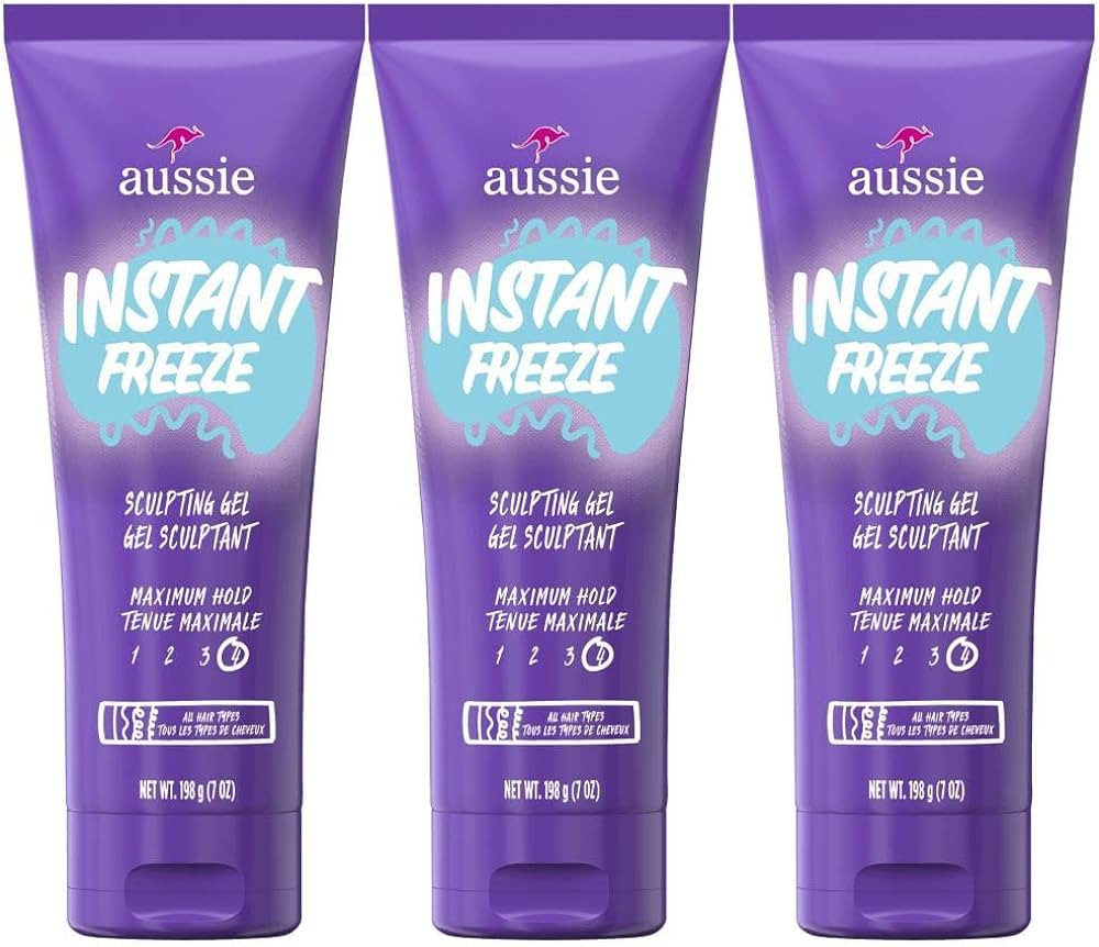 Aussie Instant Freeze Sculpting Hair Gel, Maximum Hold, No Flaking, Long-Lasting, with Jojoba Oil... | Amazon (US)