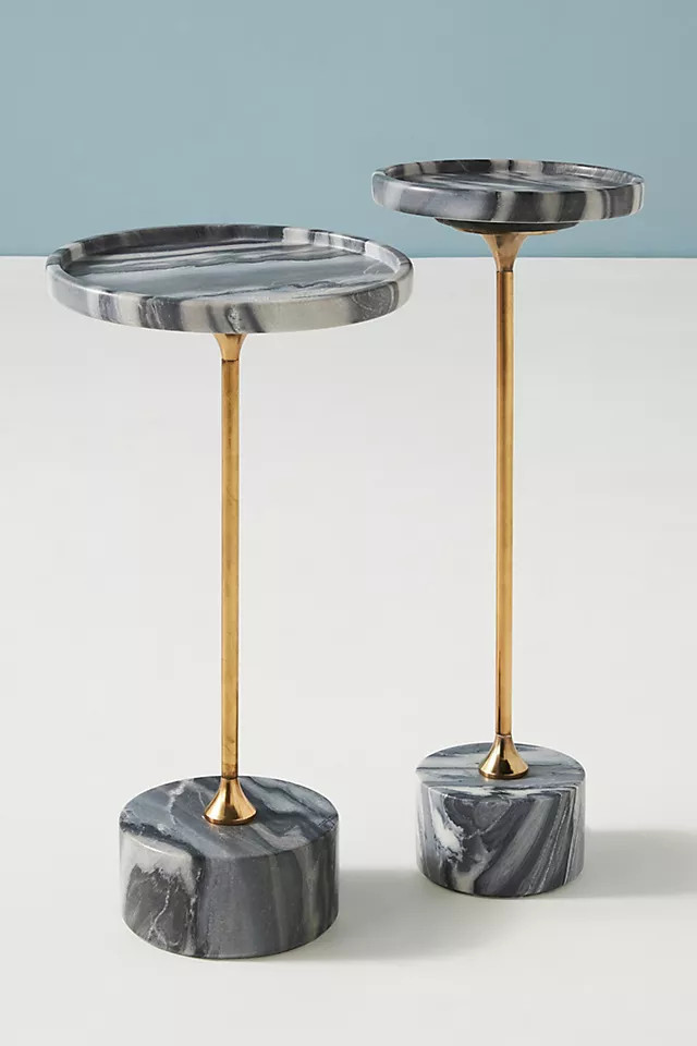 Swirling Marble End Table | Anthropologie (US)