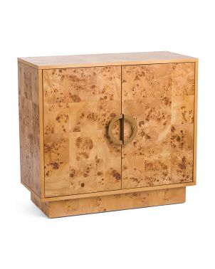 2 Door Burl Wooden Cabinet | Furniture & Lighting | Marshalls | Marshalls