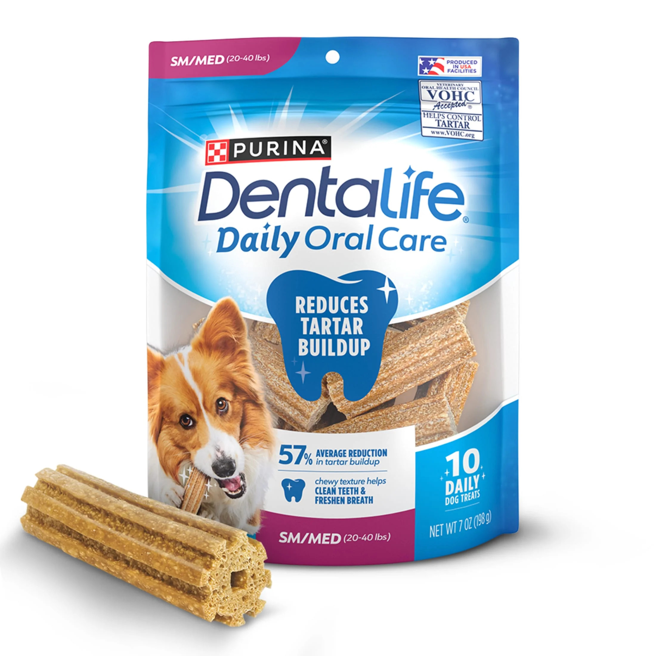 Purina DentaLife Daily Oral Care Small & Medium Dog Treats with Chicken, 7.0 oz Pouch, 10 Count | Walmart (US)