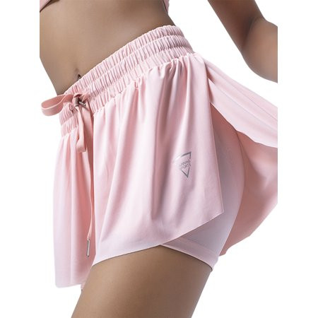 Paille Women High Waist Flowy Workout Shorts Loose Running Sweat Skirt Drawstring Yoga Skirts Skort  | Walmart (US)