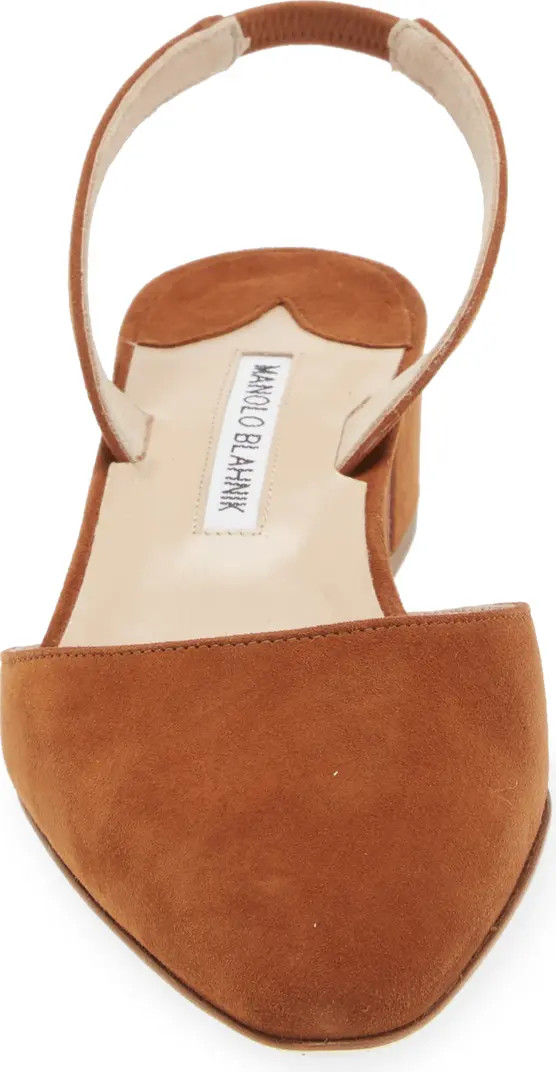 Manolo Blahnik Aspro Block Heel Slingback Suede Pump (Women) | Nordstrom | Nordstrom