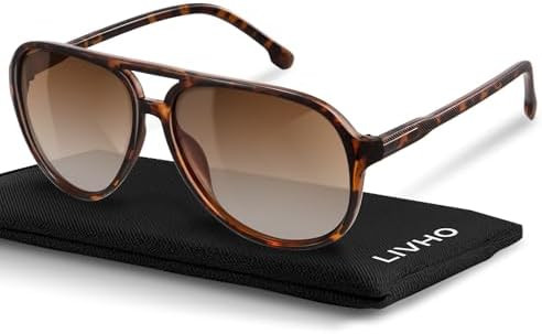 livho Trendy Polarized Aviator Sunglasses Women Men, Retro Sun Glasses for Women Men 2025, Oversi... | Amazon (US)