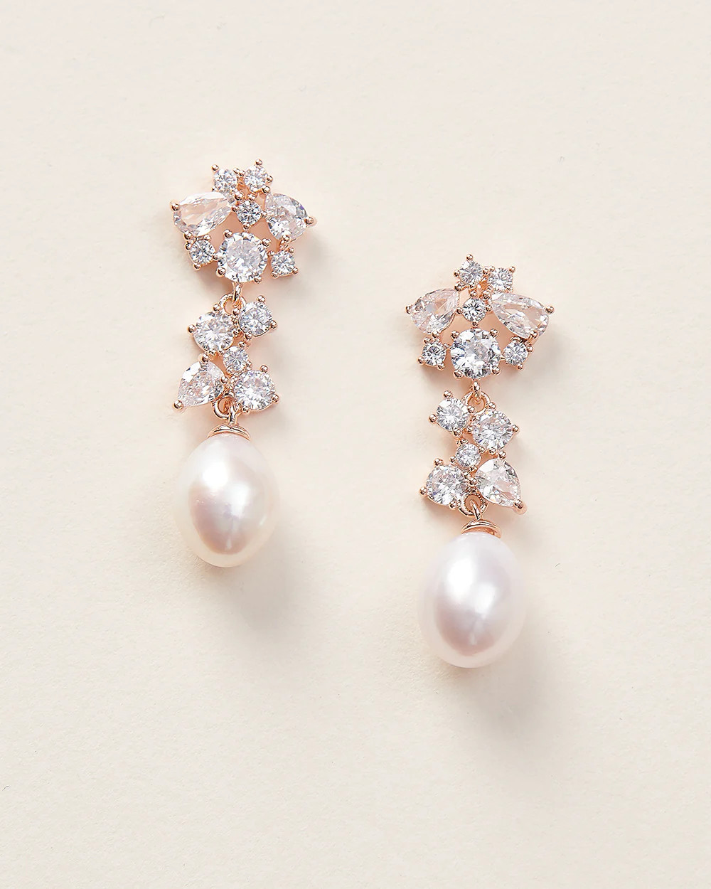 Silvia Pearl & CZ Earrings | Dareth Colburn