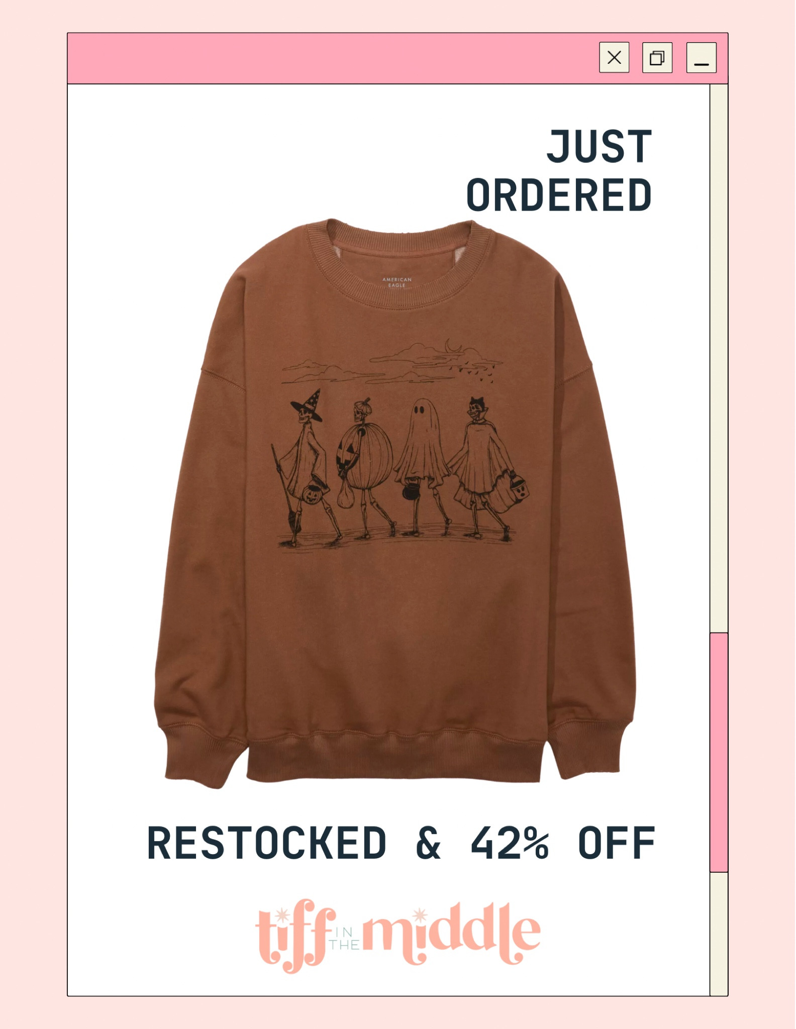 Halloween American eagle sweatshirt restocked!

#LTKunder50 #LTKSeasonal #LTKsalealert