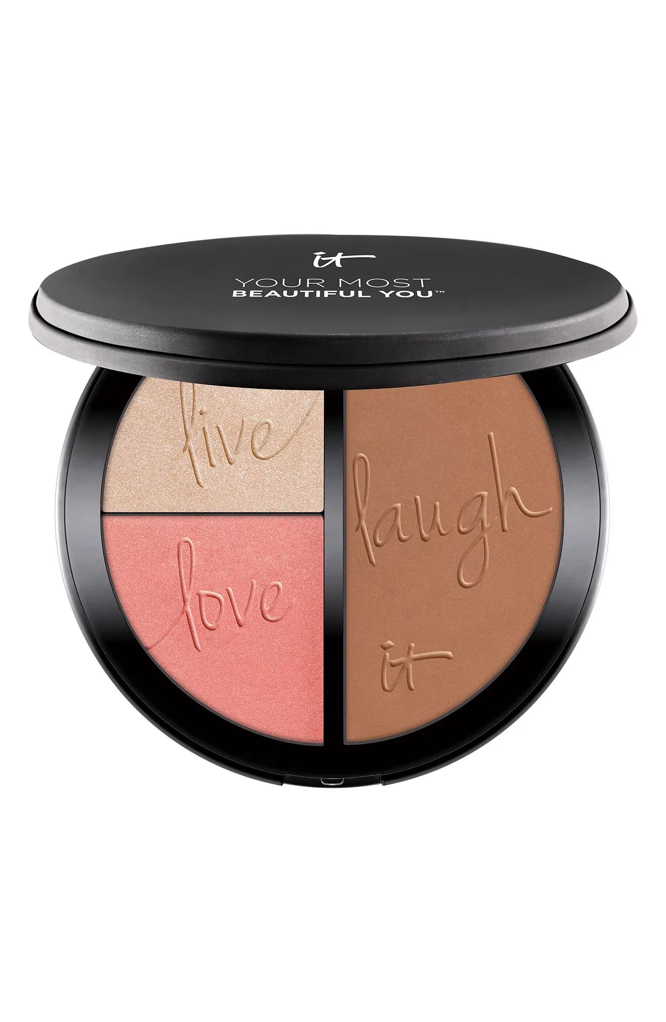 It Cosmetics Most Beautiful You Anti-Aging Matte Bronzer, Radiance Luminizer & Brightening Blush Pal | Nordstrom