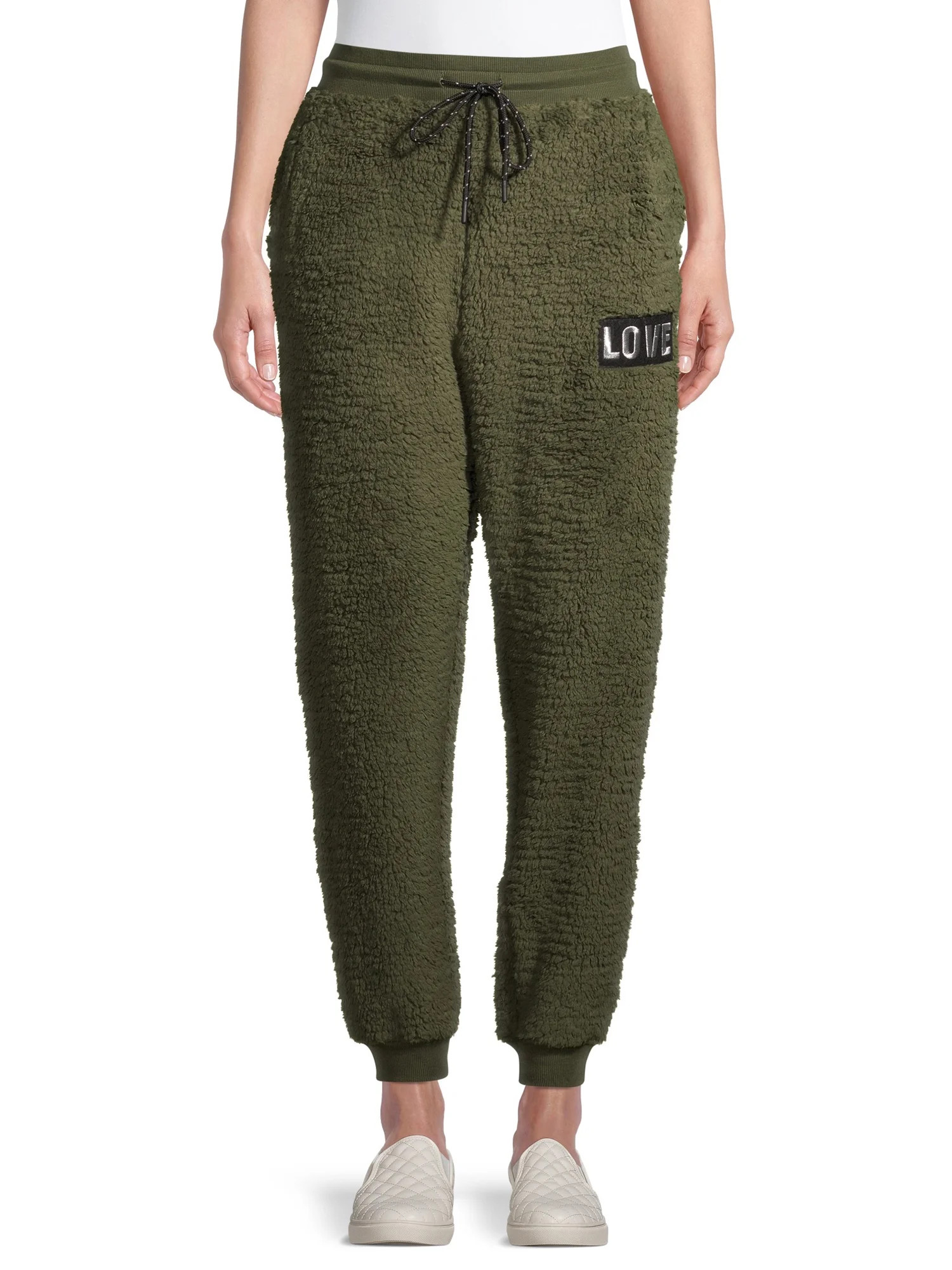 No Boundaries Juniors' High Rise Plush Joggers - Walmart.com | Walmart (US)