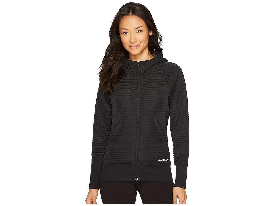 Brooks Fly-By Hoodie (Black) Women's Coat | Zappos
