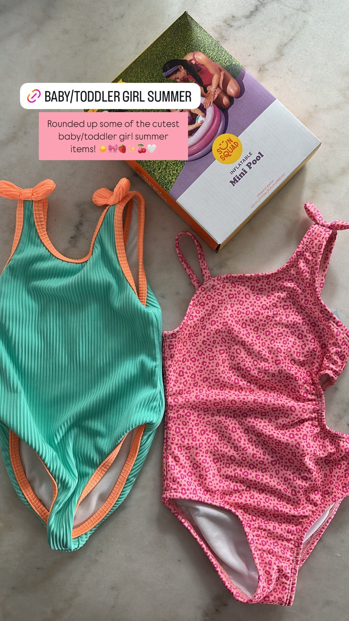 Baby girl/toddler summer item round up! 

Baby girl bathing suit, toddler bathing suit, one piece, kids swimsuit, swimsuit, girls swimsuit, baby girl swimsuit, baby pool, splash pad, mermaid theme, girly theme, inflatable baby chair, baby chair, summer chair, summer pool toys, beach toys, sand toys, lake house, vacation, summer vacation, birthday gift, baby girl clothes, baby girl shoes, Amazon finds, target finds, pottery barn kids, old navy finds, girl aesthetic 