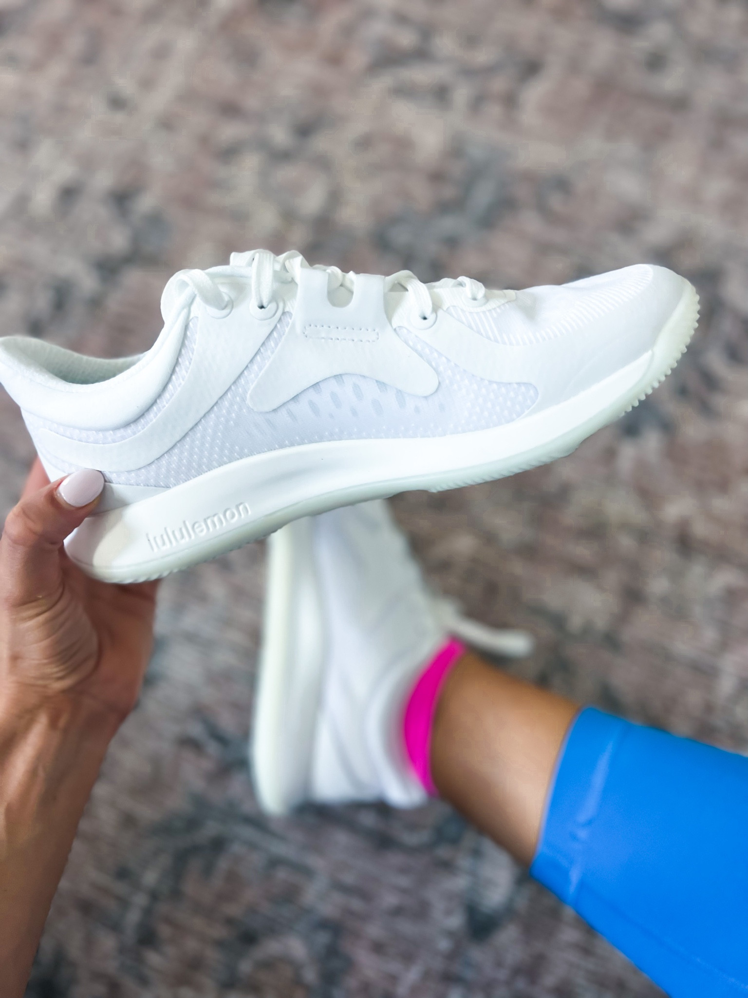 Lululemon strongfeel training shoes (TTS). Weightlifting shoes. Offers great stability and TTS. 

#LTKtravel #LTKshoecrush #LTKFitness