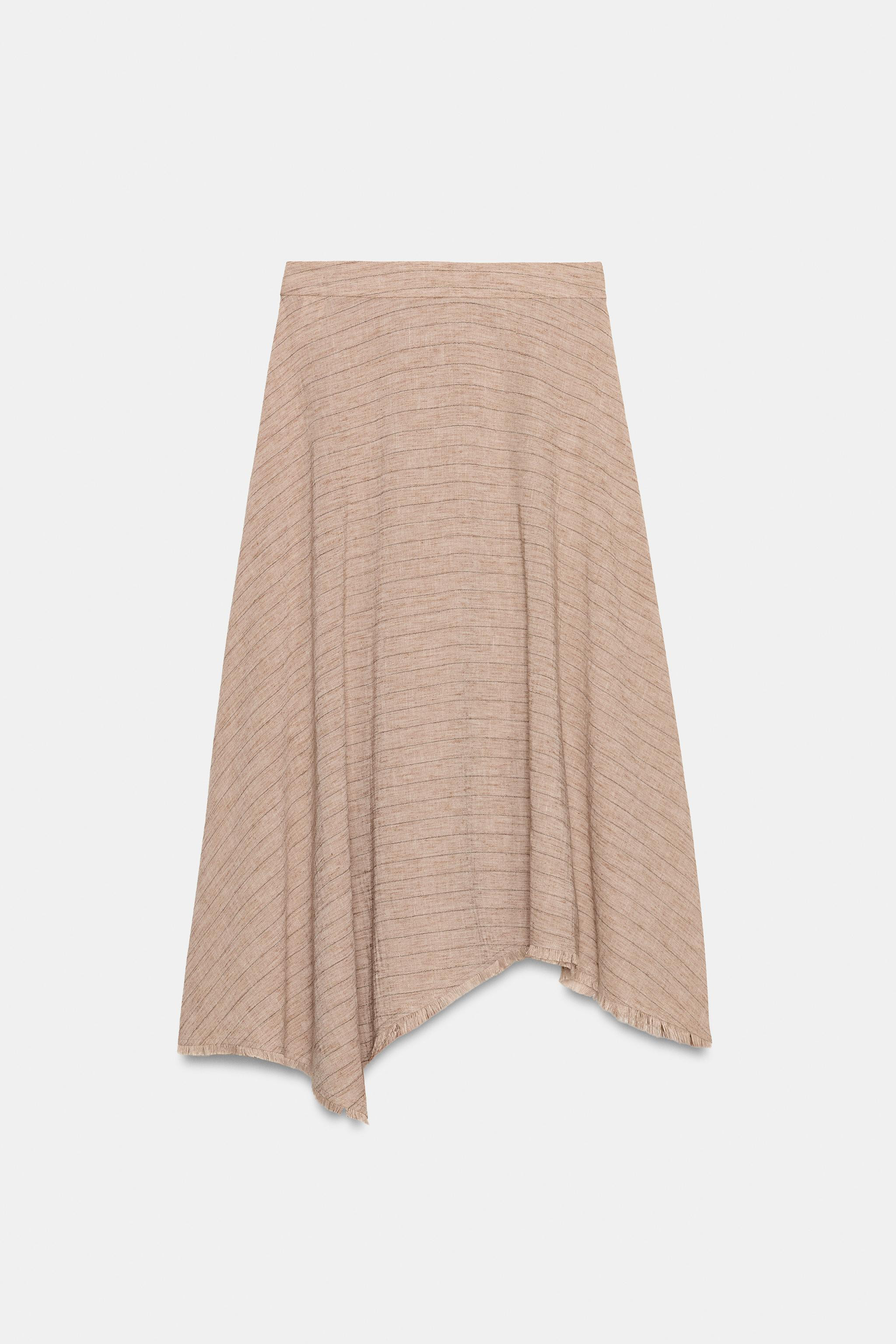 ASYMMETRIC STRIPED SKIRT | Zara US