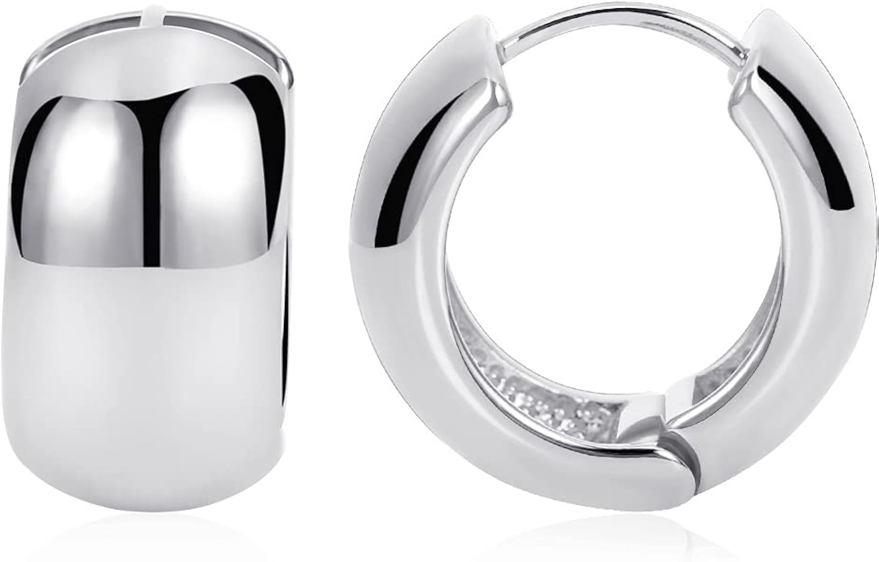 FAMARINE Small Chunky Thick Hoop Earrings for Women Girls Gold Hoops Huggie Earrings for Men Gift... | Amazon (US)