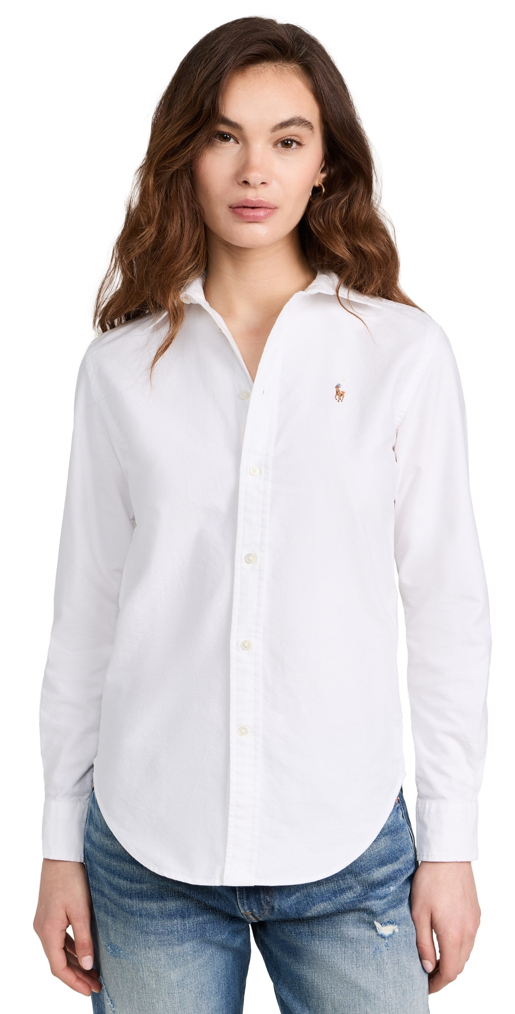 Polo Ralph Lauren Cotton Oxford Long Sleeve Buttondown White 0 | Shopbop