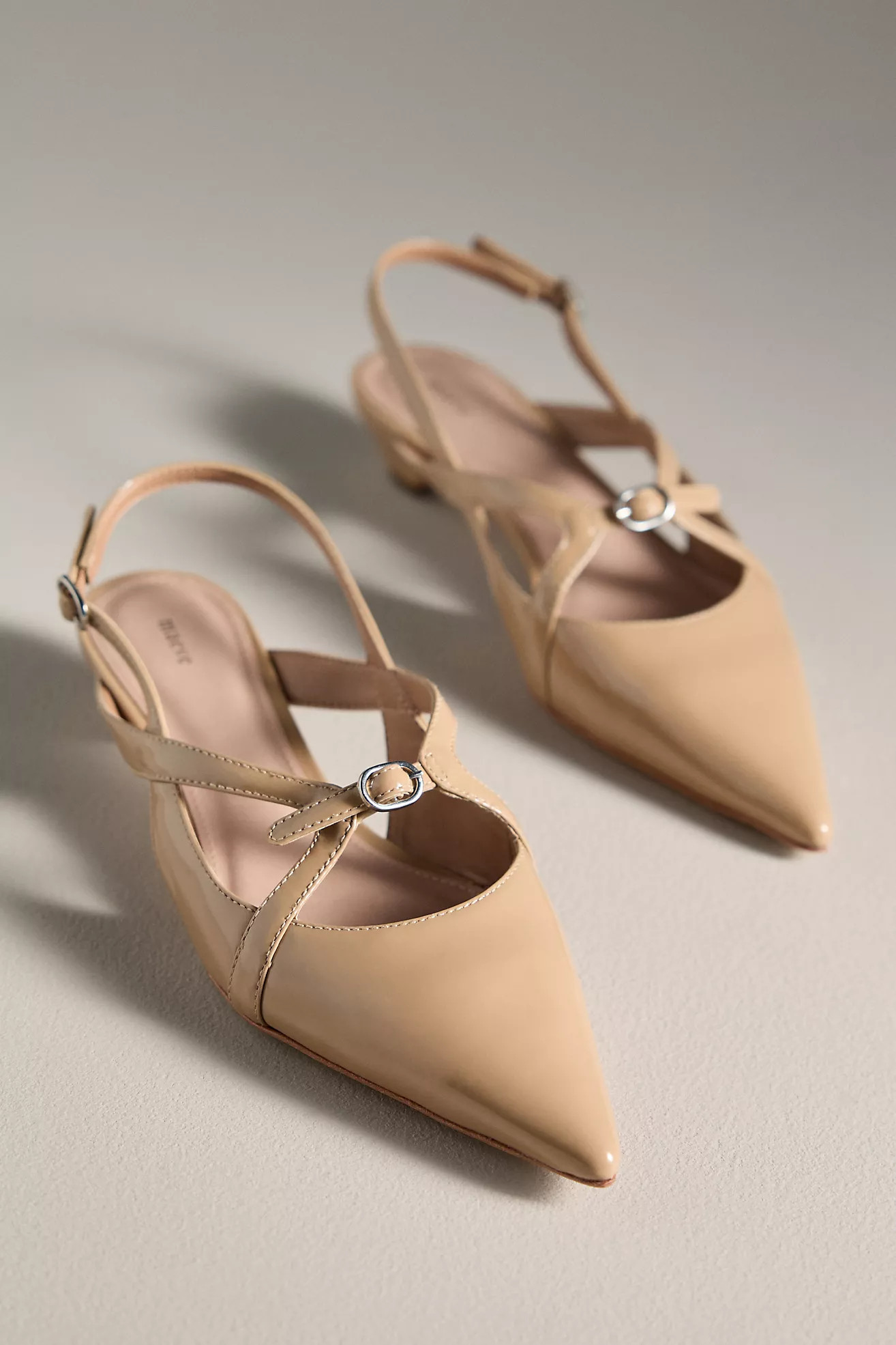 Maeve Buckled Slingback Kitten Heels | Anthropologie (US)