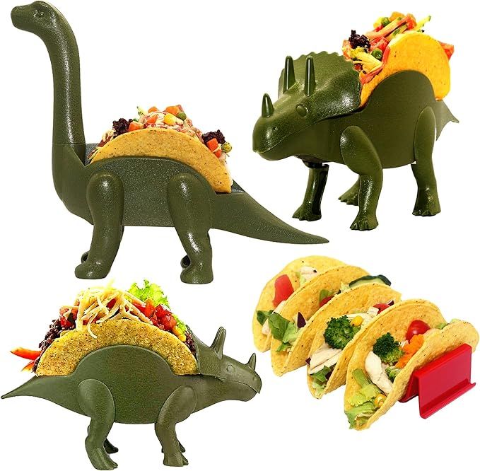 SLR Dinosaur Taco Holder set of 4 - Make any night taco night with dinosaur taco stand - Have fun... | Amazon (US)