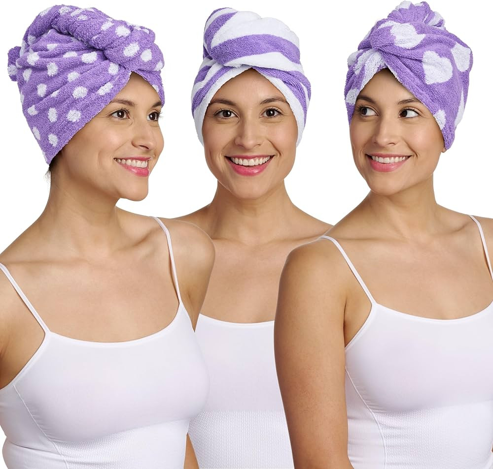 Turbie Twist 100% Cotton Hair Towel Wrap - for Women, Men & Kids - Travel & Bathroom Essential - ... | Amazon (US)