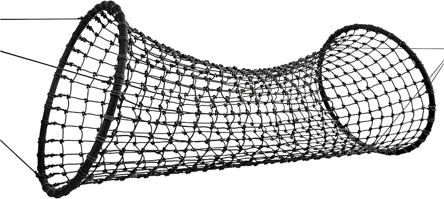 Hearthsong 6-Foot Hanging Woven Rope Tunnel Bridge, 6'L x 3' diam, Black, Weather Resistant, Poly... | Amazon (US)