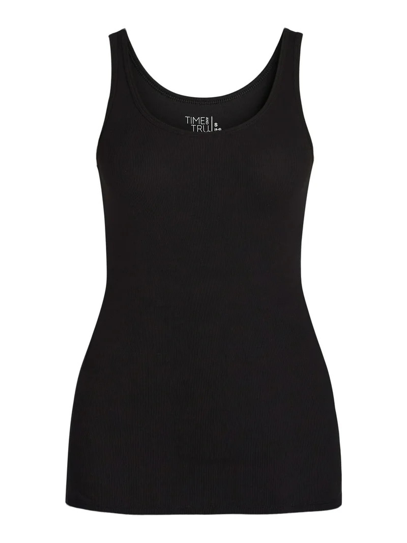 Time and Tru Women's Ribbed Tank Top, Sizes XS-XXXL - Walmart.com | Walmart (US)