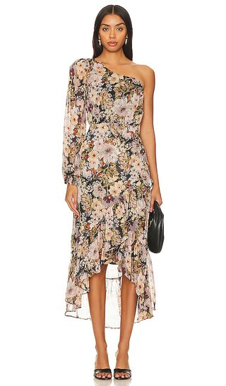 Calista Dress in Navy & Taupe Floral | Revolve Clothing (Global)