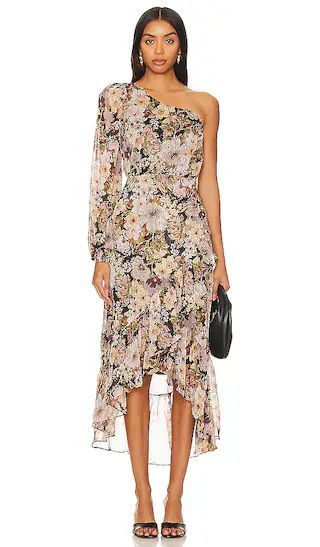 Calista Dress in Navy & Taupe Floral | Revolve Clothing (Global)