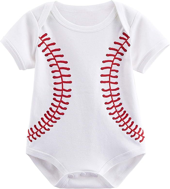 COSLAND Infant Baby Boys' Cotton Sport Casual Bodysuit | Amazon (US)