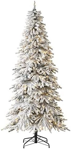 Treetopia Snow Covered Artificial Christmas Tree |Snowy Spruce Flocked - 6 Feet Height | Pre-lit ... | Amazon (US)