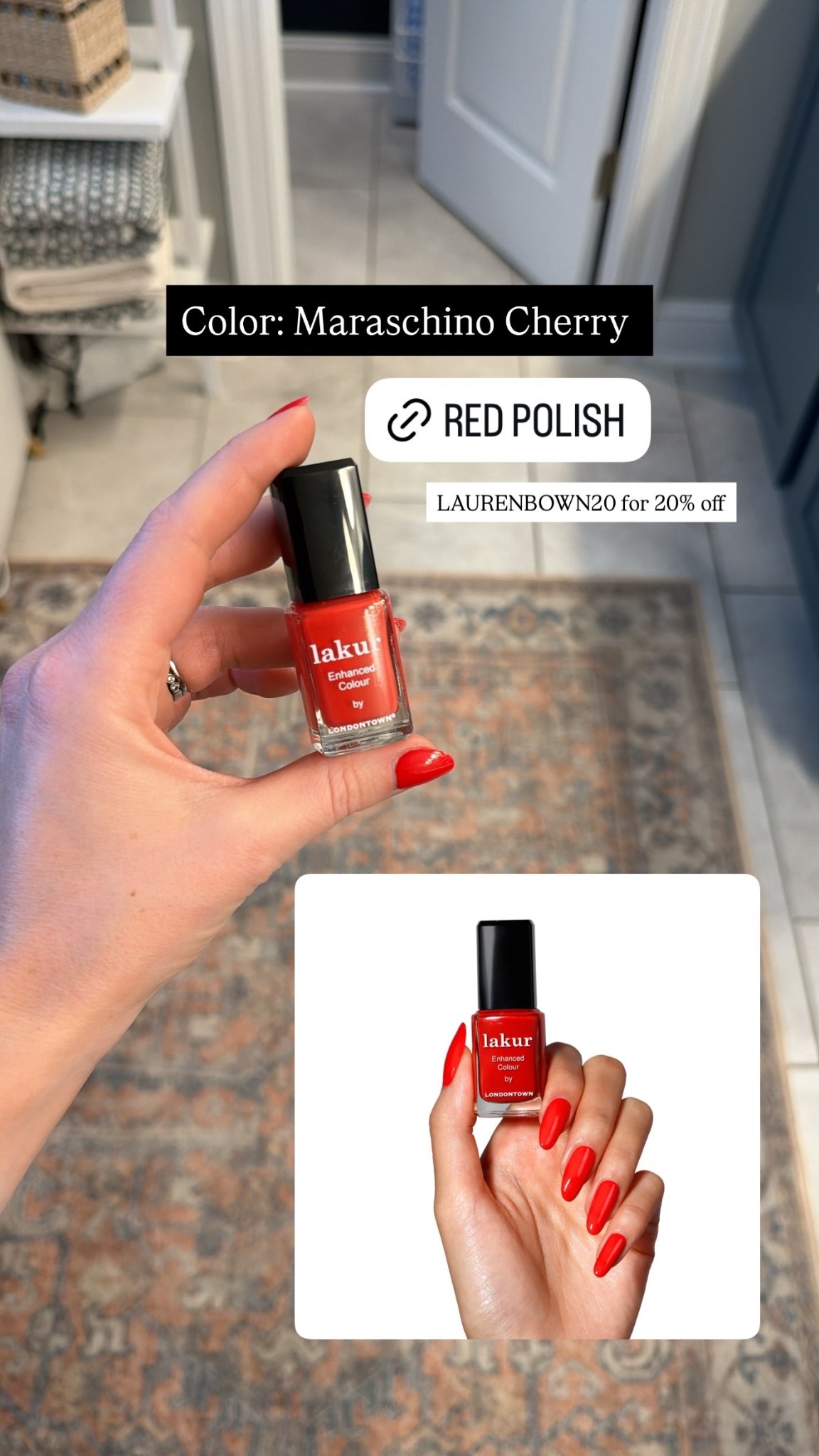 Color: Maraschino Cherry  LAURENBOWN20 for 20% off