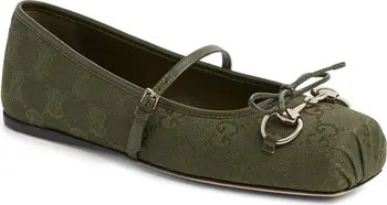 Gucci Horsebit Mary Jane Ballet Flat (Women) | Nordstrom | Nordstrom