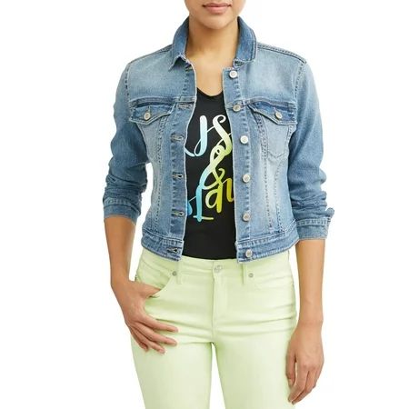 Sofia Jeans By Sofia Vergara Marianella Soft Stretch Washed Denim Jacket Women's (Light Wash) | Walmart (US)
