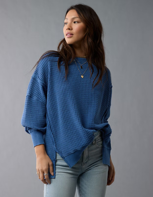 AE Big Hug Waffle Sweatshirt | American Eagle Outfitters (US & CA)