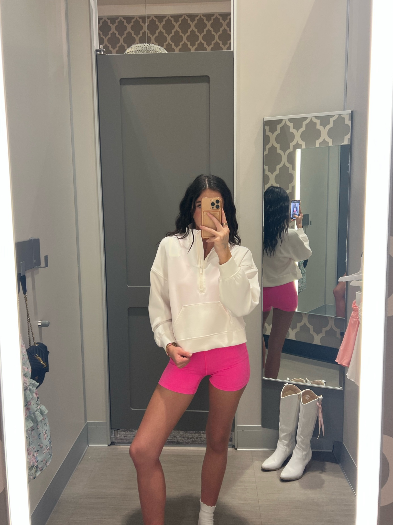 Lulu dupe at Target! Pink jumpsuit is a size Small and fits so nicely! White Half Zip is a size XS, and is an aloe soft material. 

#LTKfindsunder50 #LTKtravel #LTKstyletip