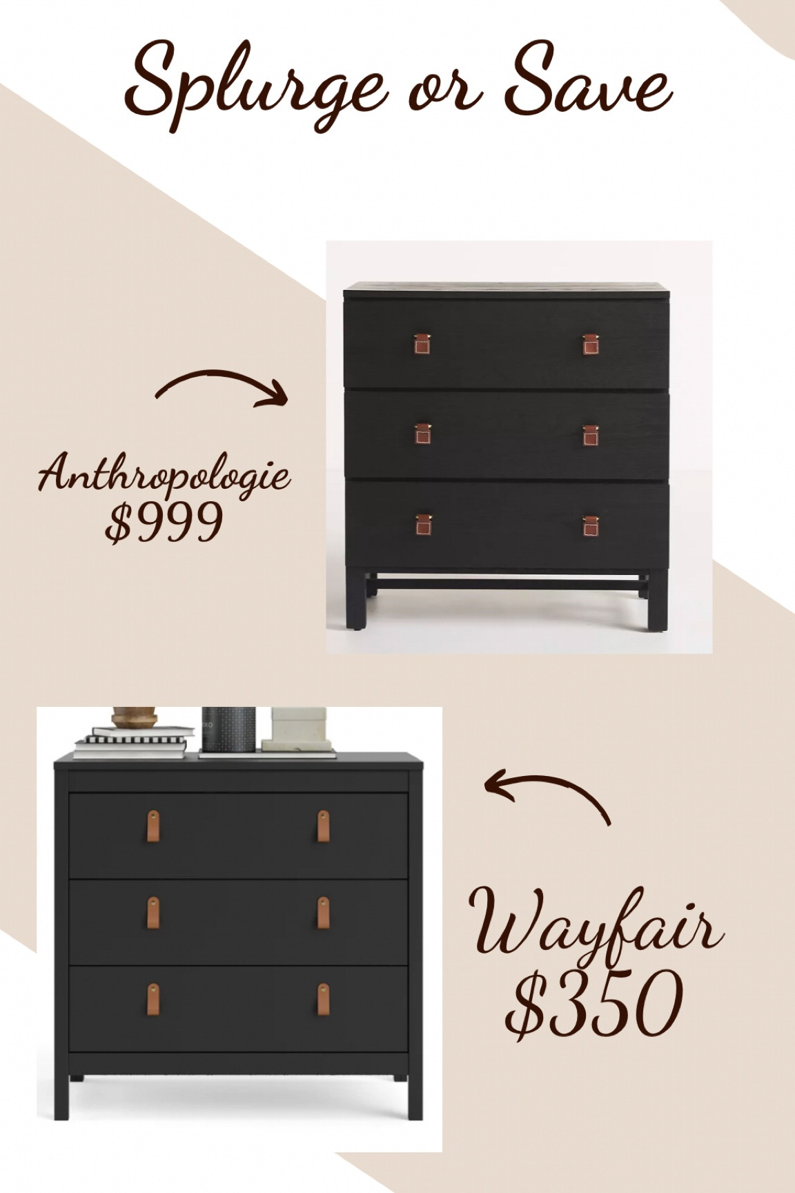 Splurge vs save 
Save vs splurge
Nightstand 
Black nightstand 
bedroom furniture 
Wayfair sale 

#LTKstyletip #LTKhome #LTKsalealert