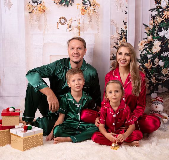 50% OFF! Family Silk Pajamas | Pajamas for the whole Family | Toddler Christmas Pajamas | Adult P... | Etsy (US)