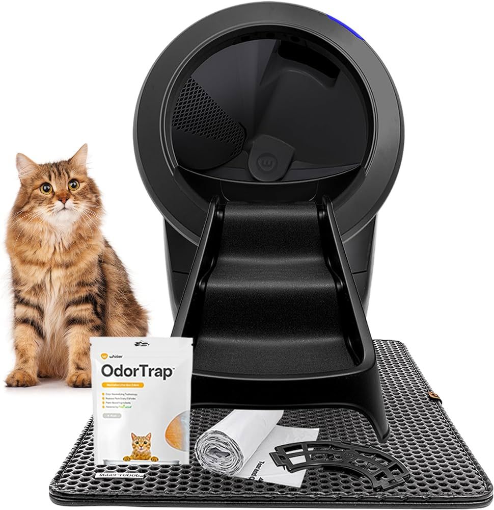Litter-Robot 4 Bundle by Whisker, Black - Automatic, Self-Cleaning Cat Litter Box, Includes Litte... | Amazon (US)