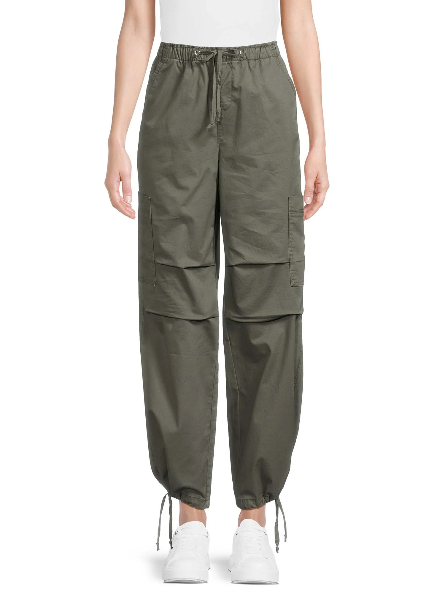 No Boundaries Juniors Twill Parachute Pants, 30" Inseam, Sizes XS-3XL - Walmart.com | Walmart (US)