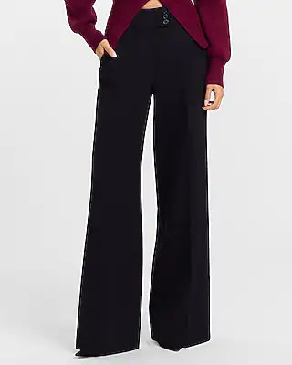 Editor Studio Stretch Twill High Waisted Wide Leg Pant | Express