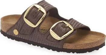 Birkenstock Arizona Raffia Big Buckle Slide Sandal (Women) | Nordstrom | Nordstrom