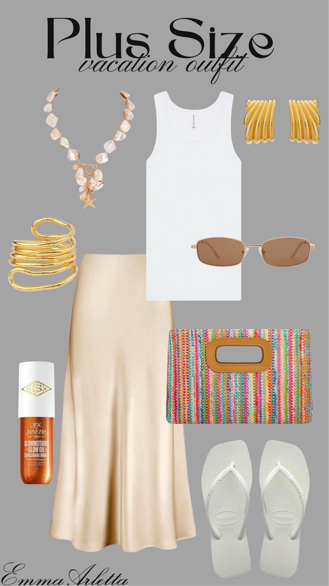Vacation outfit inspo 🥥☀️

Beach outfit, vacation outfit, resort wear, satin skirt, summer outfit, spring break outfit 

#LTKSeasonal #LTKStyleTip #LTKPlusSize