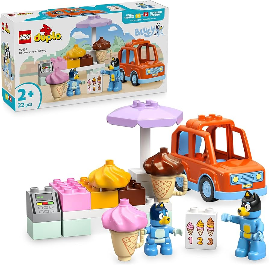 LEGO DUPLO Bluey: Ice Cream Trip with Bluey - Educational Motor Skills Toy for Toddlers, with a T... | Amazon (UK)
