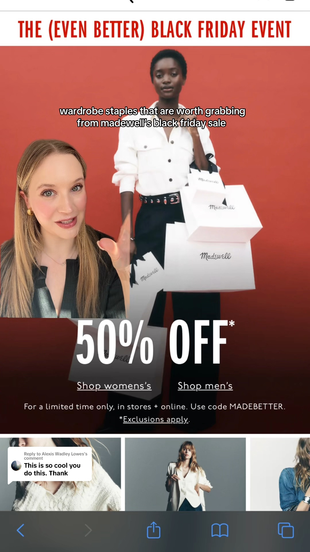 sooo many staple pieces under $100 rn!! this is the steepest discount yet so def take advantage 

#LTKGiftGuide #LTKCyberWeek #LTKFindsUnder100