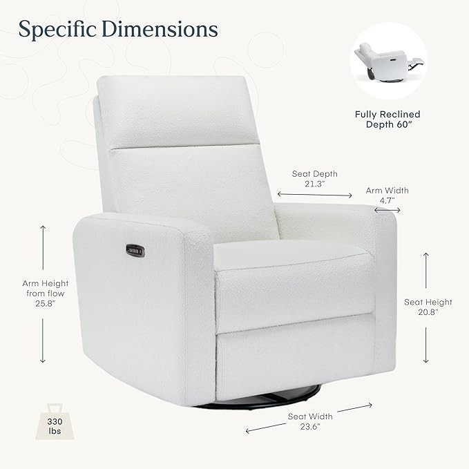 Nurture& The Glider Plus - Premium Nursery Power Recliner | Swivel Chair with Adjustable Head Sup... | Amazon (US)